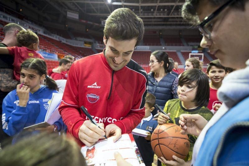 Entrenamiento a puerta abierta del Tecnyconta Zaragoza