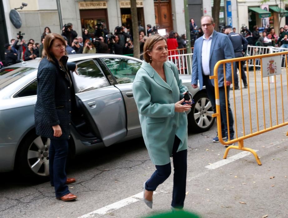 El govern català destituït i la Mesa del Parlament declaren a l'Audiència Nacional i al Suprem