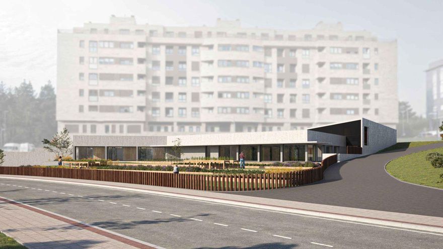 Recreación de la fachada del edificio. |