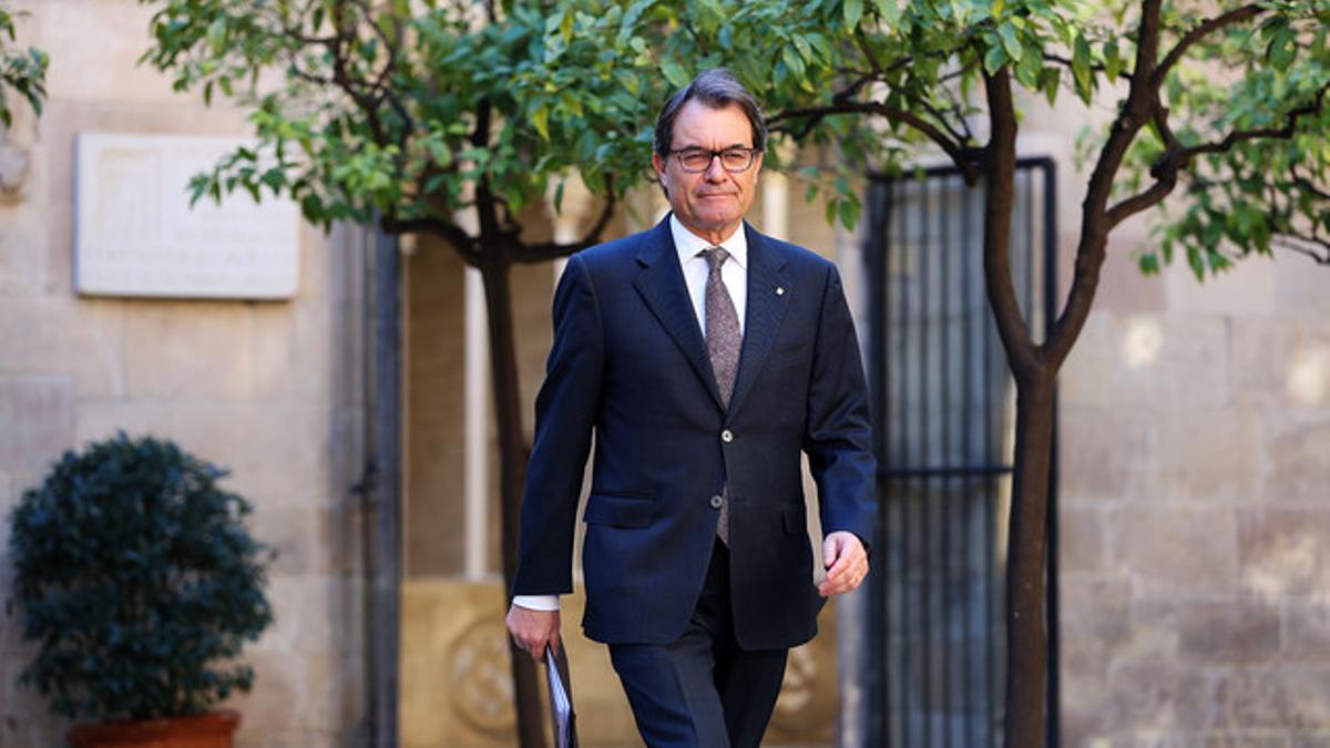 El 'president' Artur Mas, este martes en Barcelona.