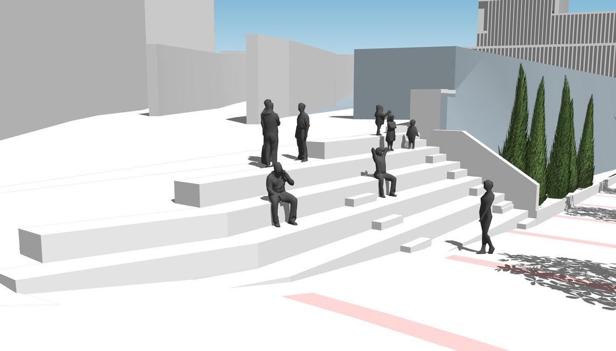 Zona de descanso en las inmediaciones del museo Helga de Alvear.