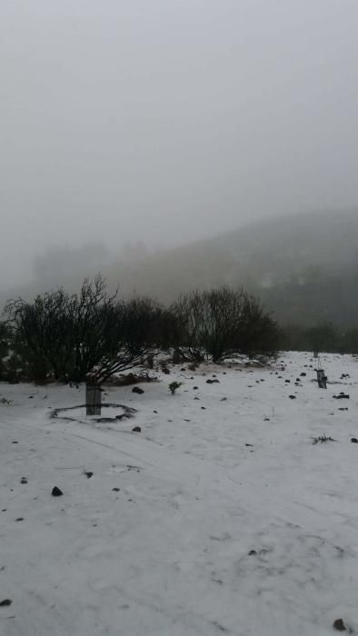 Nieve en la cumbre de Gran Canaria