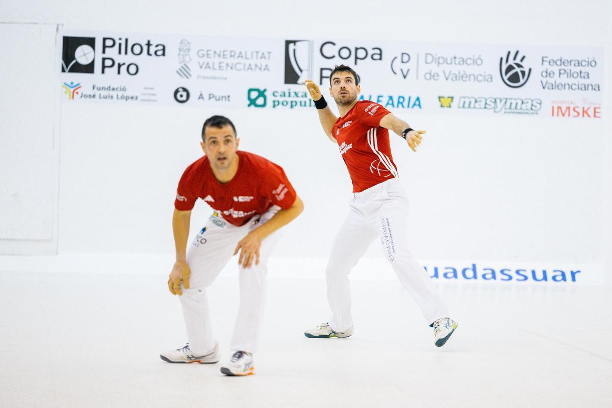 De la Vega i Pere en la final de Copa Caixa Popular.
