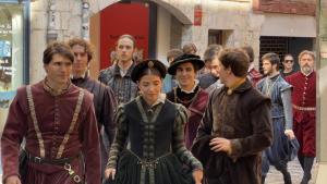El rodaje de Enredados transforma el centro histórico de Girona en un escenario medieval