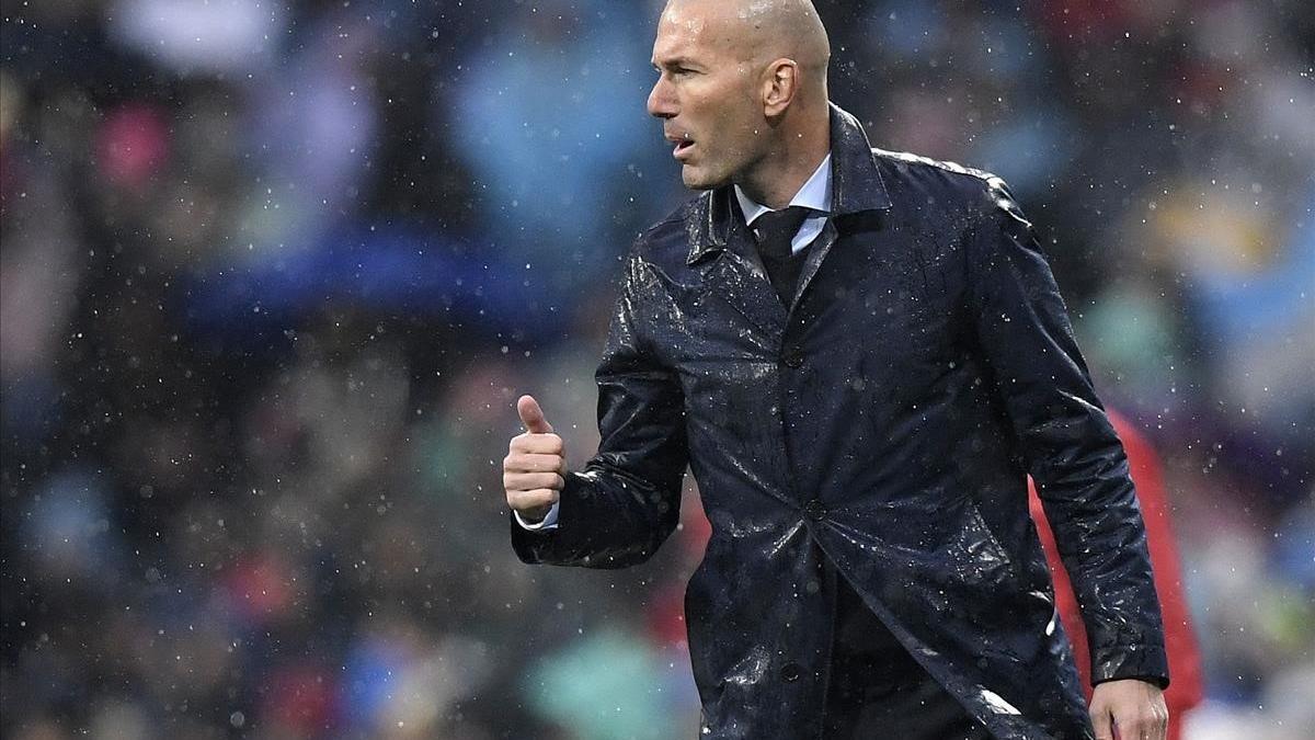 Zinedine Zidane, durante el partido contra el Villarreal