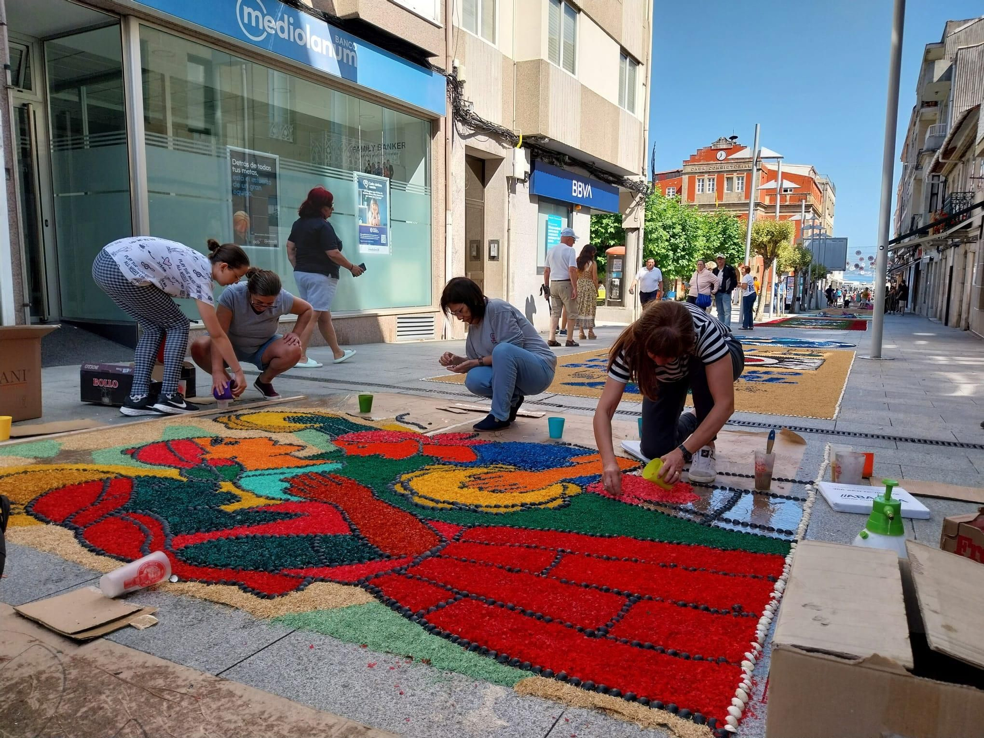 La fiesta de las alfombras florales del Corpus en Bueu (II)