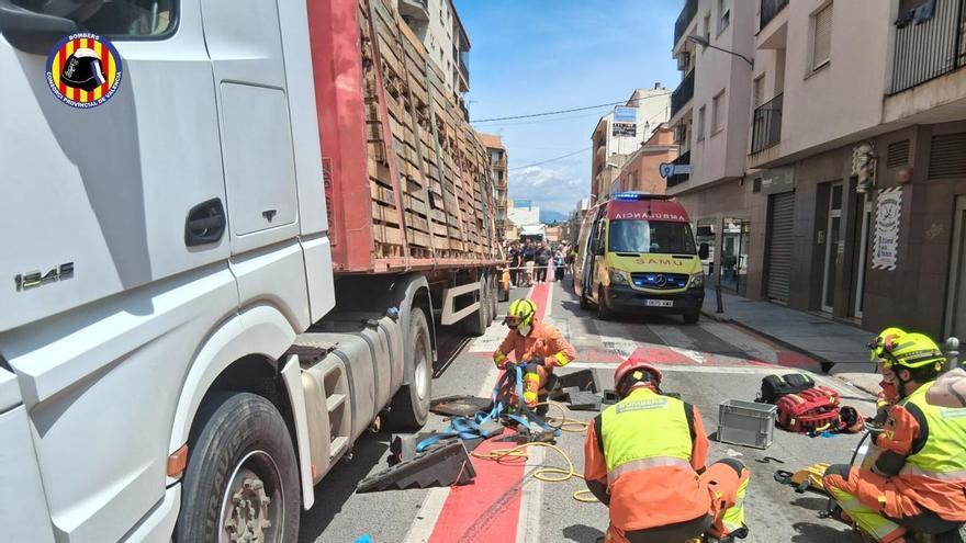 ella a una anciana en Vilamarxant y requiere rescate de bomberos