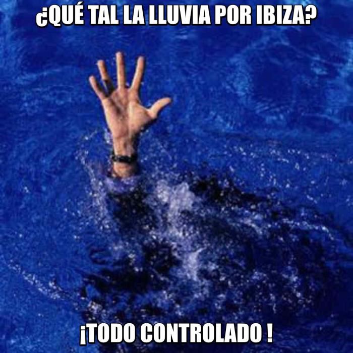 Los memes de la lluvia en Ibiza