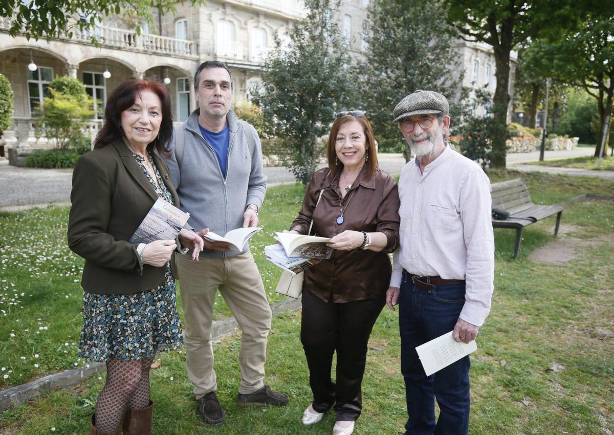 María José Villar, Rubén Martínez, Elena Comesaña y Santiago Ferragud, ayer en Mondariz Balneario.