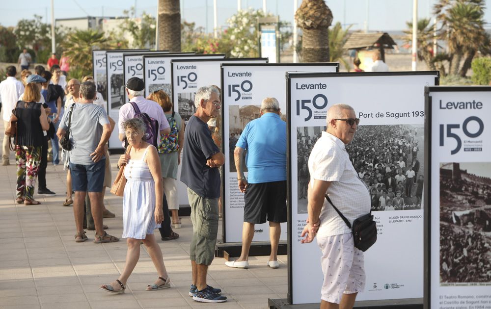 La exposición fotográfica de Camp de Morvedre, por el 150 aniversario de Levante-EMV, se traslada de Sagunt al Port de Sagunt.