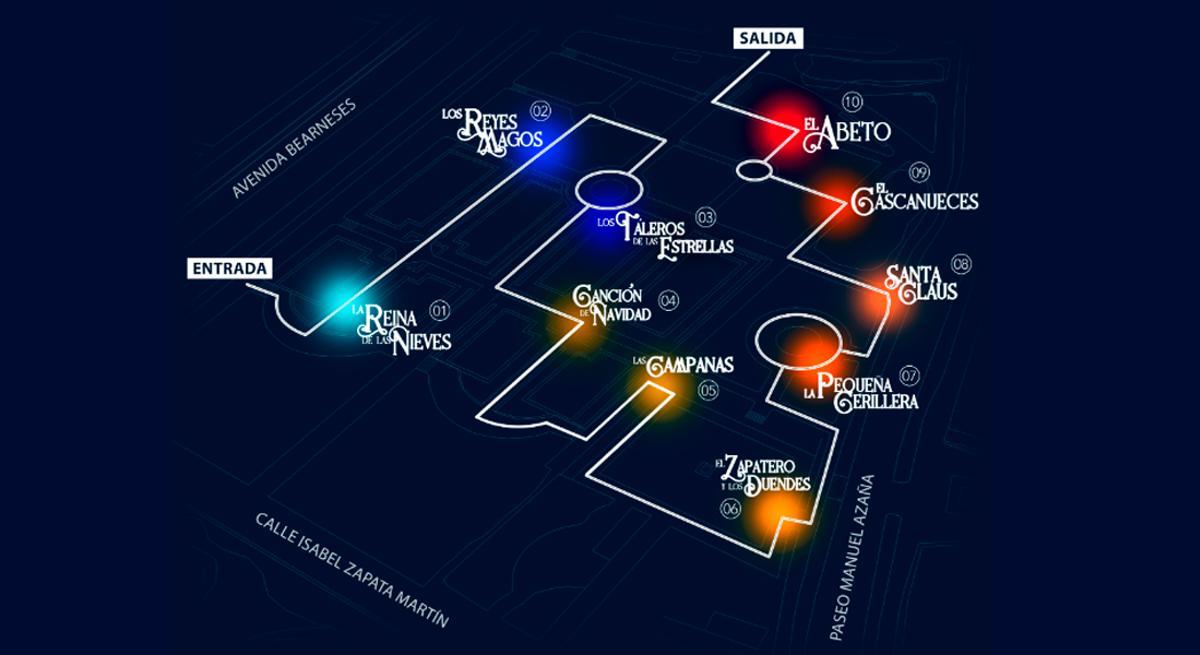 Plano de ubicación de Luzir y de las instalaciones en La Rosaleda.