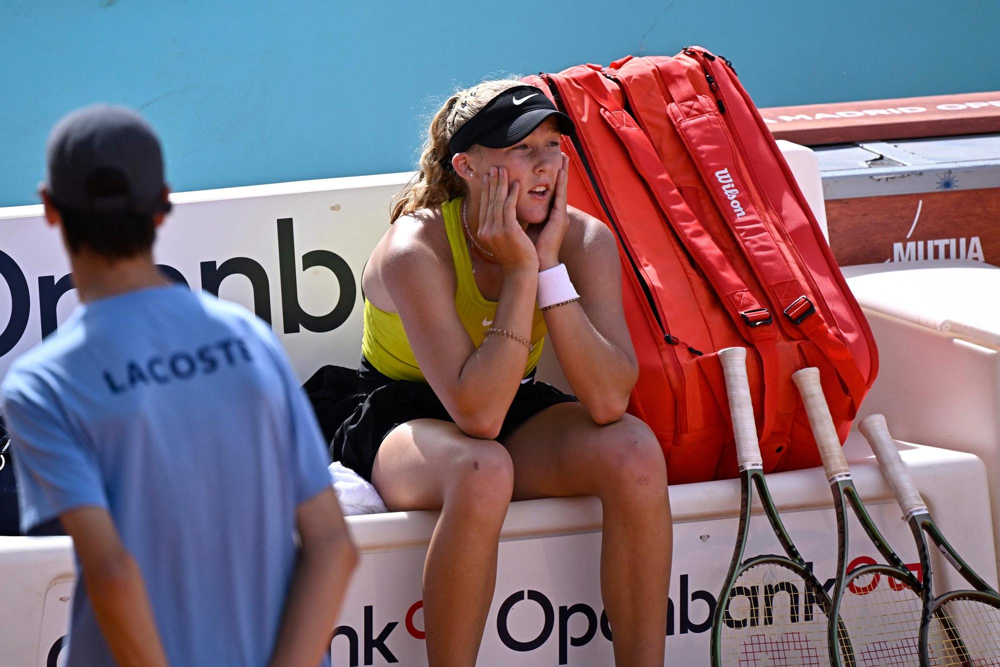 Mirra Andreeva, tras clasificarse para cuarta ronda del Mutua Madrid Open.