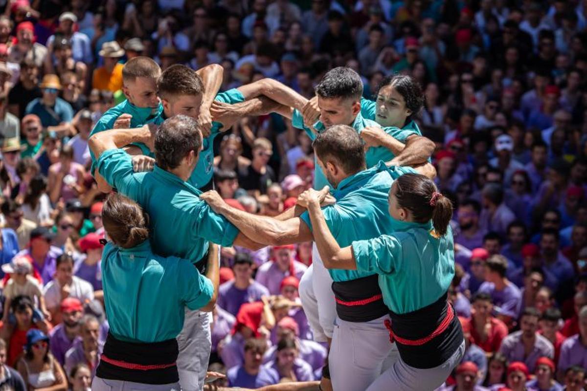 Actuación de los Castellers de Vilafranca durante la pasada diada de Sant Fèlix, el 30 de agosto.