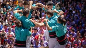 Actuación de los Castellers de Vilafranca durante la pasada diada de Sant Fèlix, el 30 de agosto.