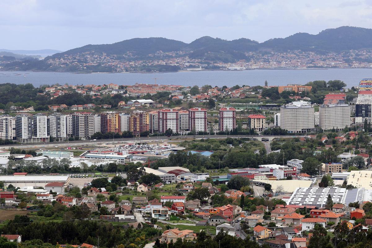 Vista aérea del polígono industrial de Caramuxo