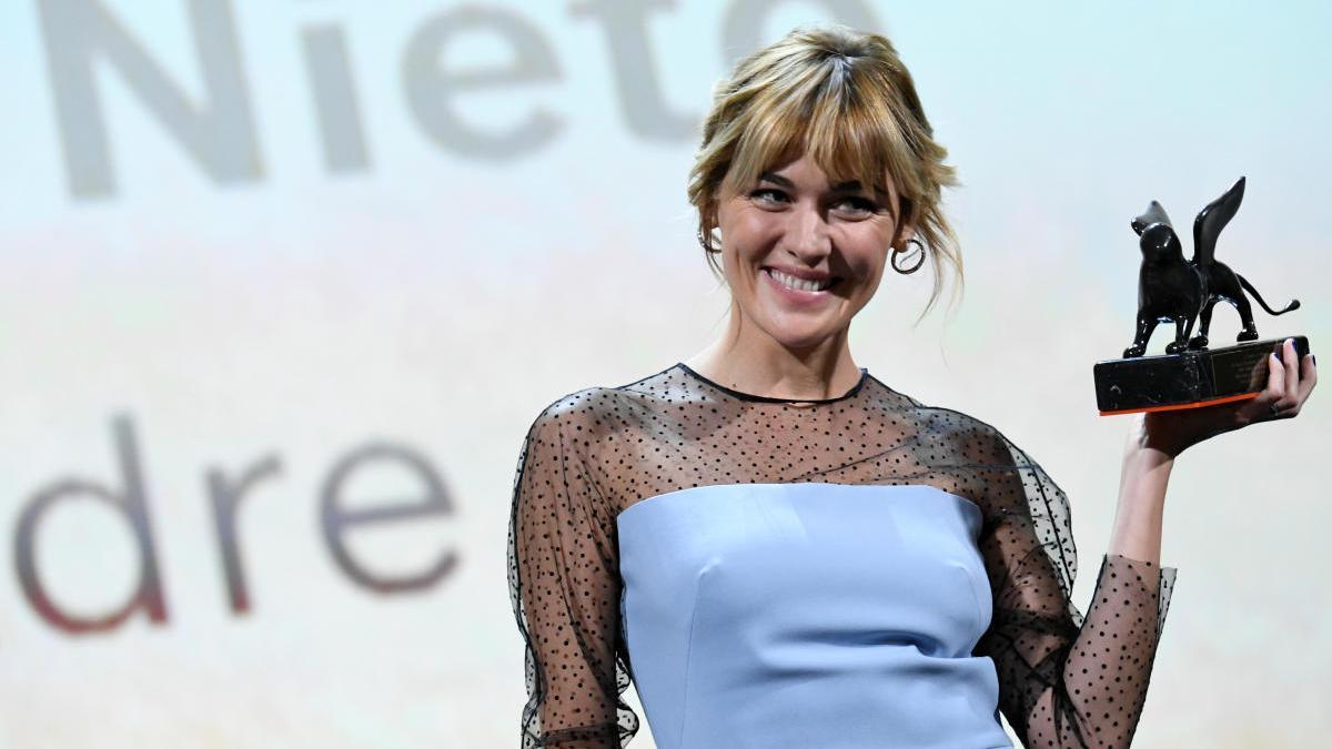 Marta Nieto durante la recepción del premio que le concedió la Mostra de Venecia.