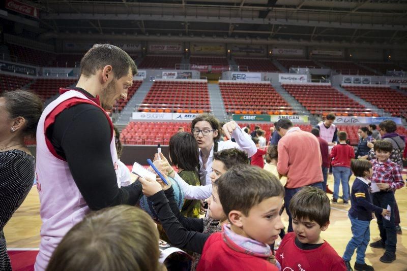 Entrenamiento a puerta abierta del Tecnyconta Zaragoza