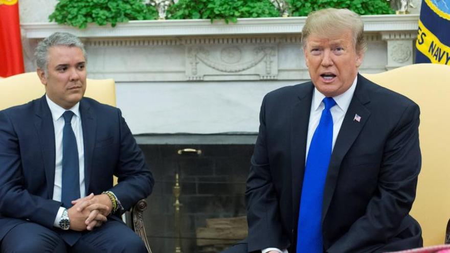 Trump, junto al presidente de Colombia, Iván Duque.