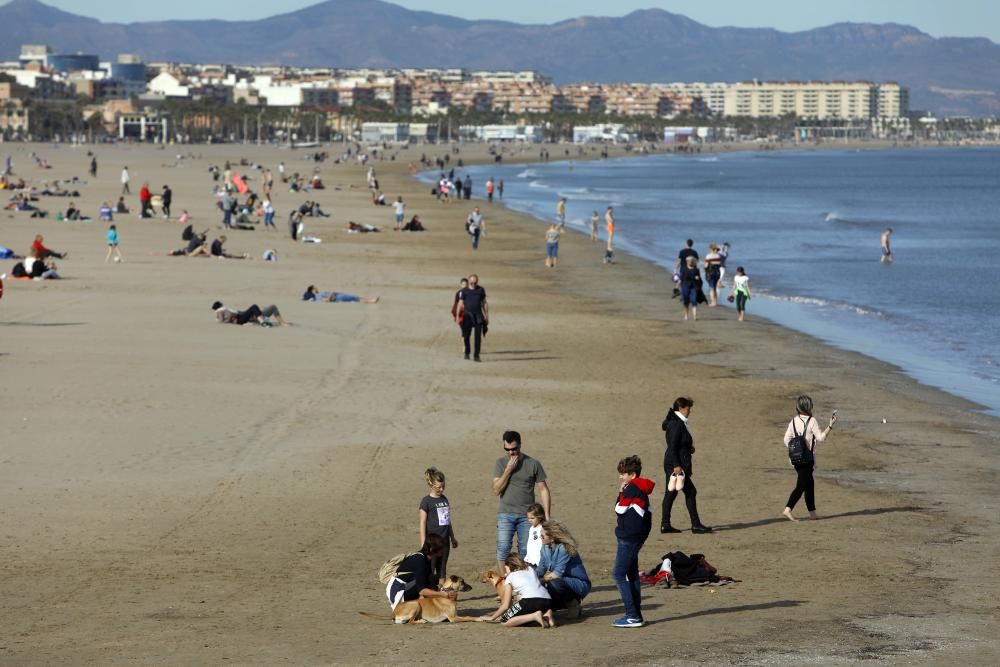 Calor en pleno enero en València