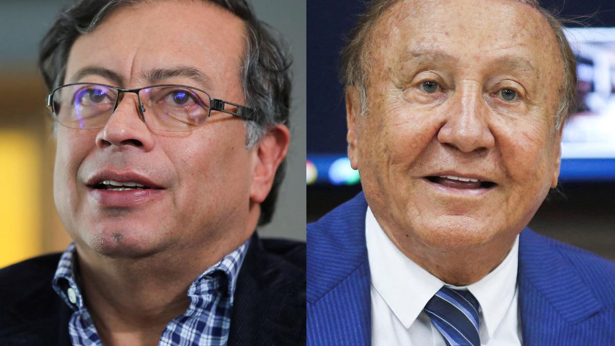 Los candidatos a la presidencia de Colombia, Gustavo Petro y Rodolfo Hernández.