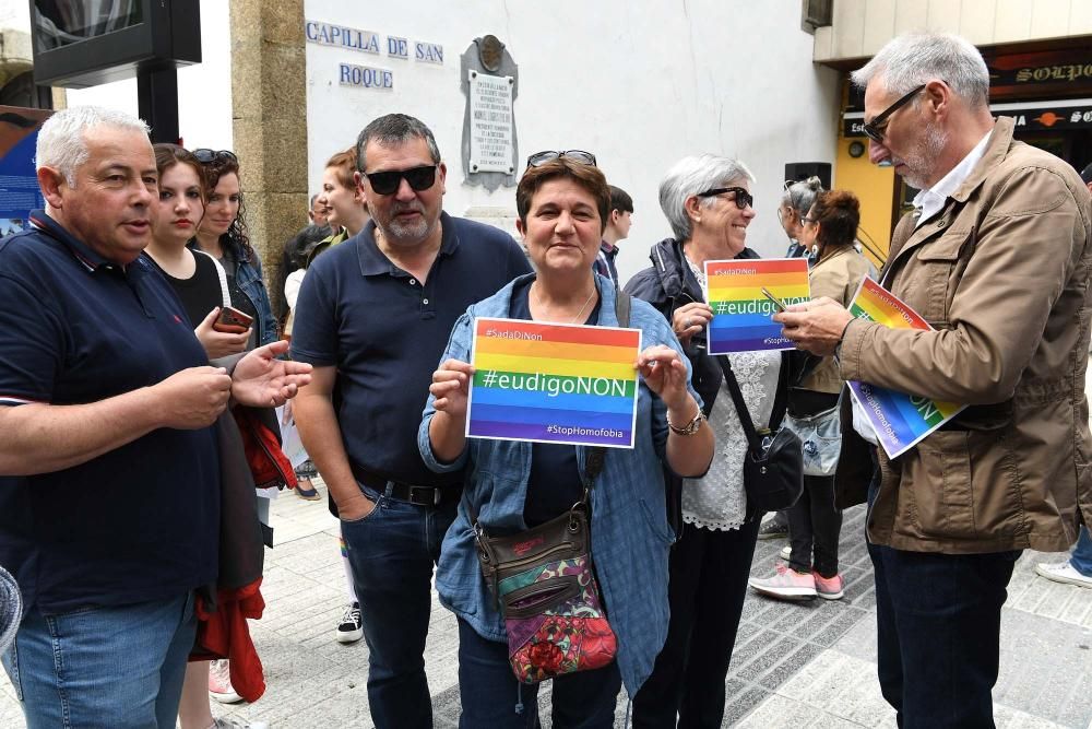 Manifestación contra la homofobia en Sada