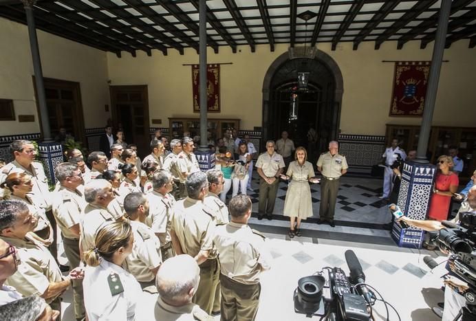 19/07/2017  EJERCITO DEFENSA   visita de la ministra de defensa María Dolores de Cospedal  a la capitanía  de canarias