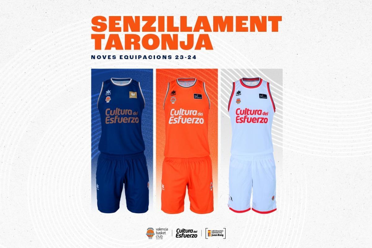 Equipaciones que lucirá el Valencia BC