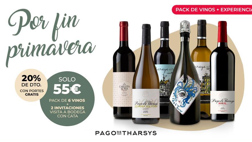 Pack ‘Por fin primavera’ de Pago de Tharsys, con un 20 % de descuento.