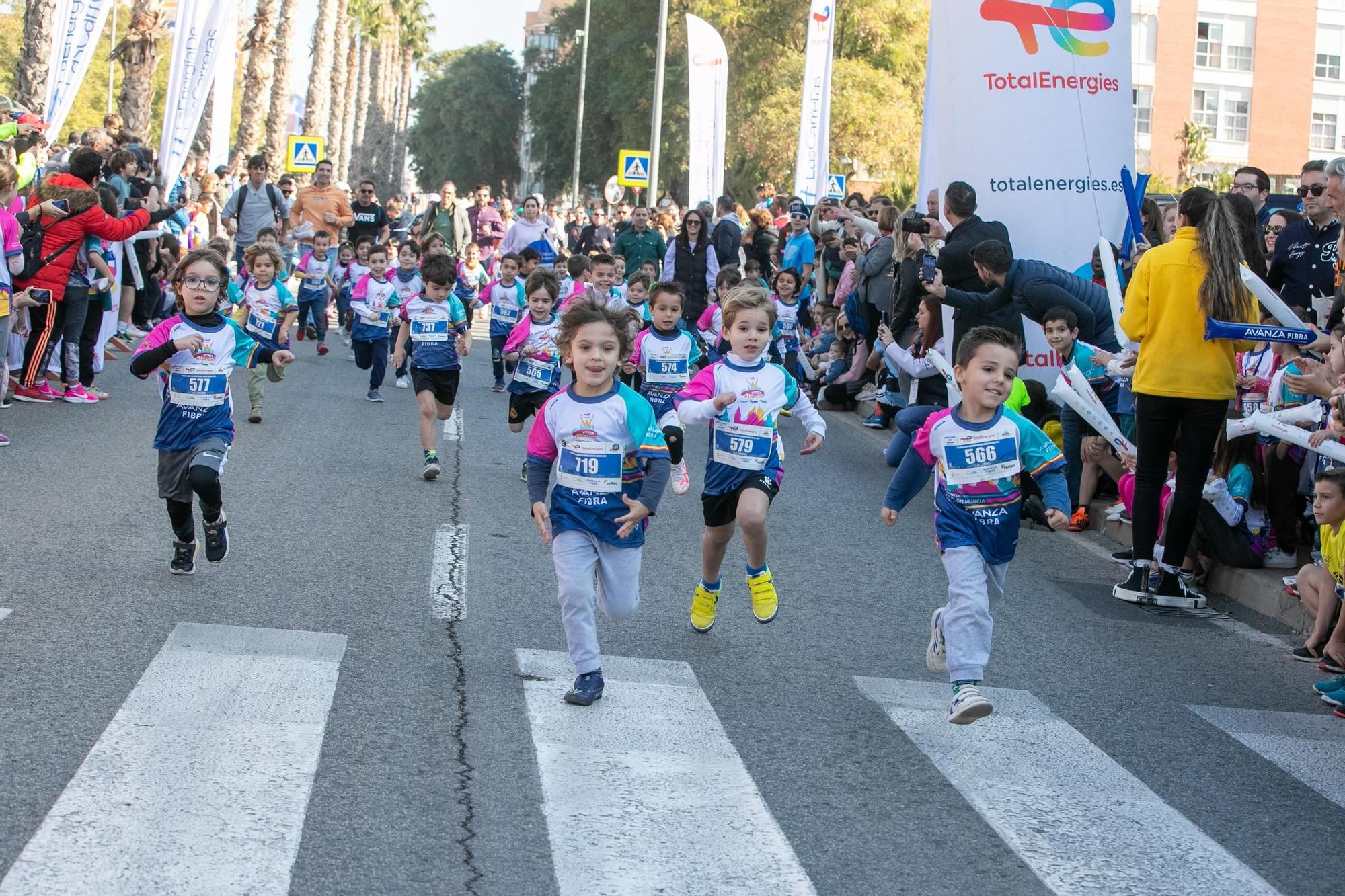 Carrera de menores de la TotalEnergies Murcia Maratón Costa Cálida