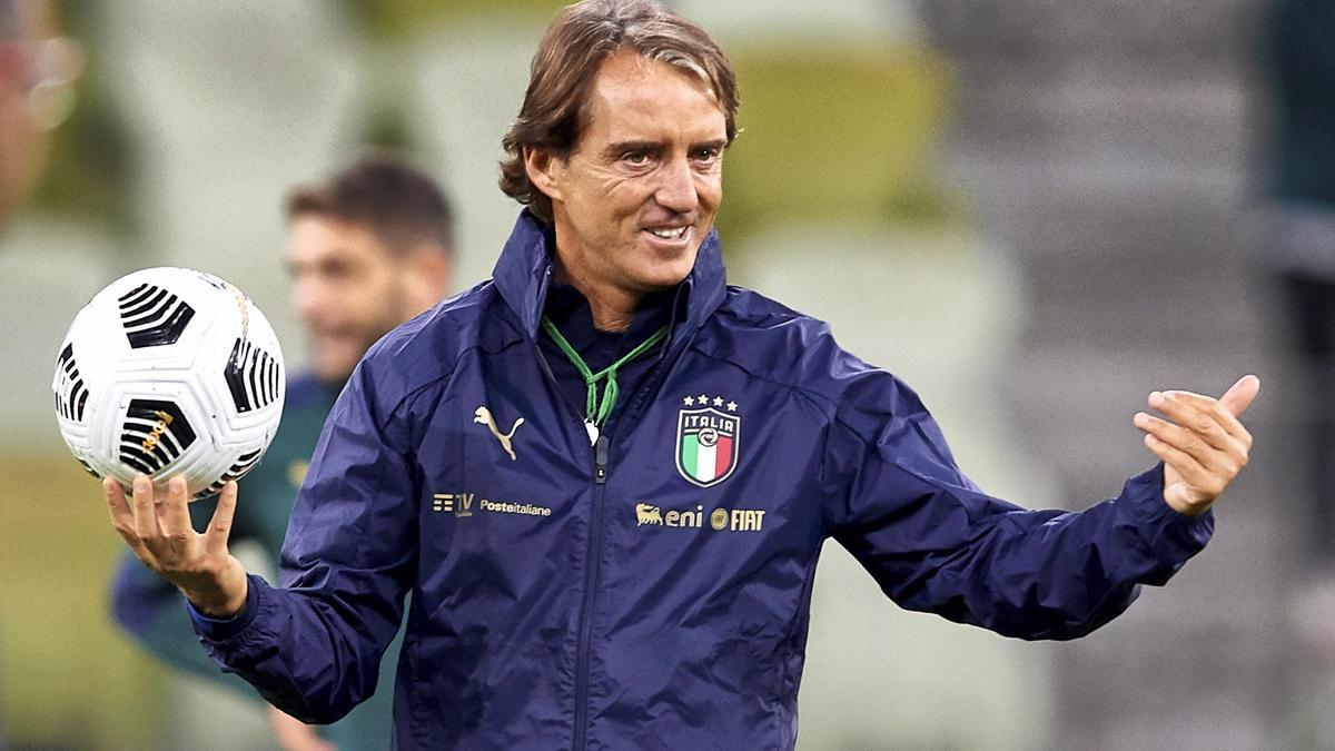 El seleccionador italiano Roberto Mancini.