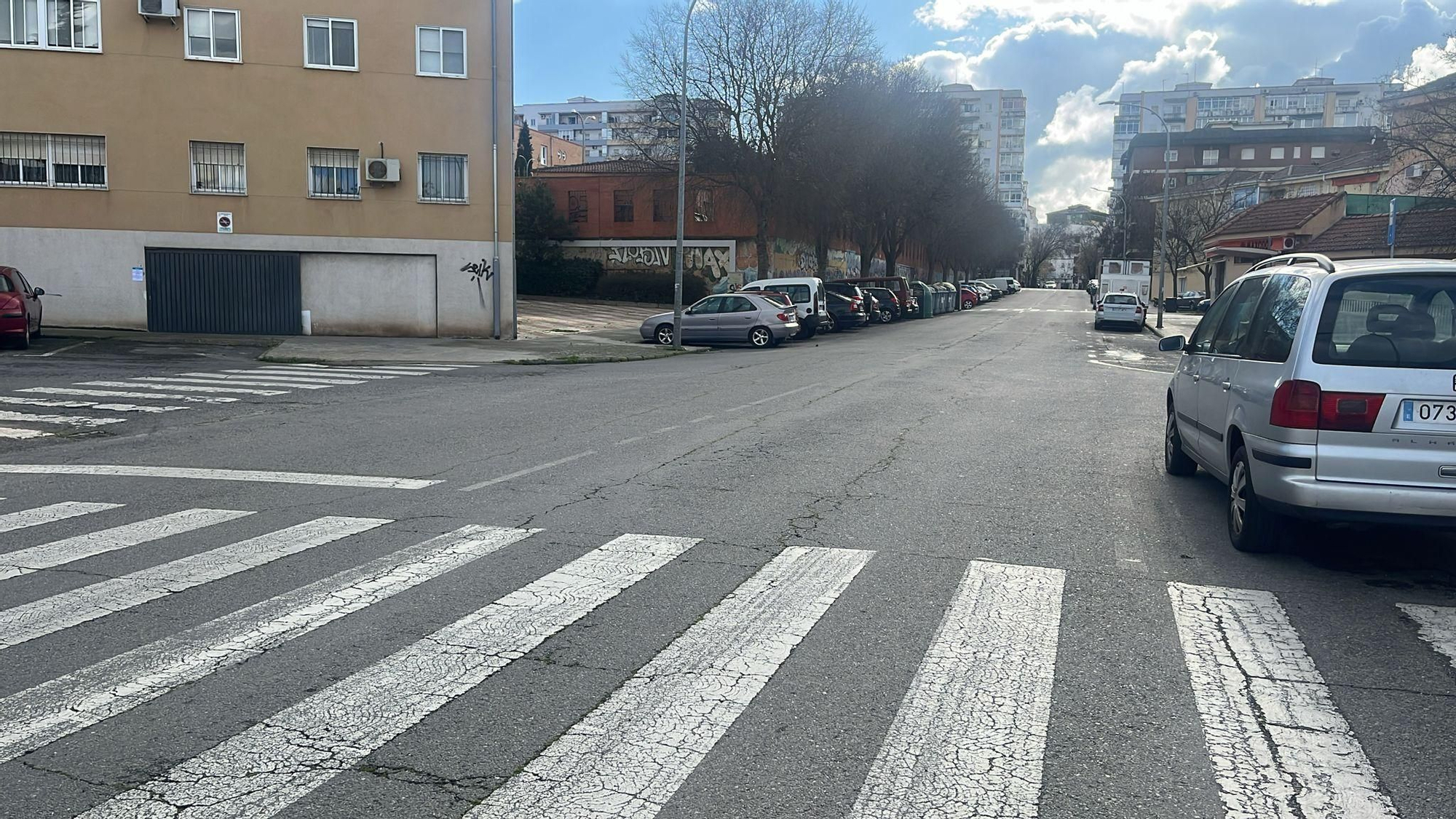 Estado actual de la calle La Roche Sur Yon en Cáceres