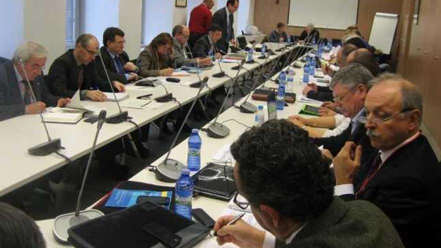 Representantes de la Secretaría General de Pesca, de las autonomías y del sector, en Madrid. / la opinión