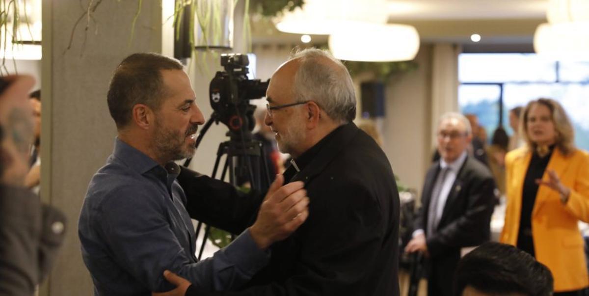 Ángel García y Sanz Montes, durante el acto.