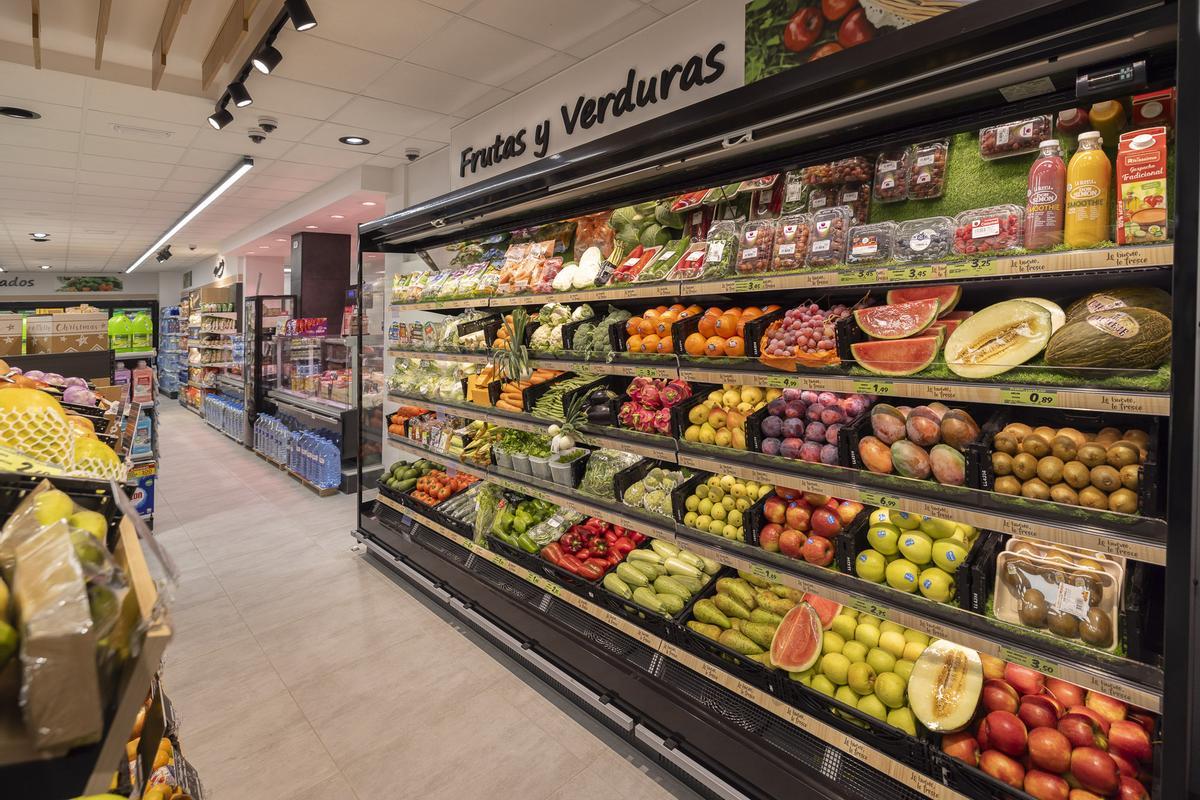 La sección de Frutas y Verduras de SPAR Caserones.