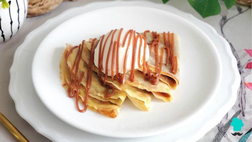 Crepes de dulce de leche con helado: el postre fácil que combina frío y calor en cada bocado