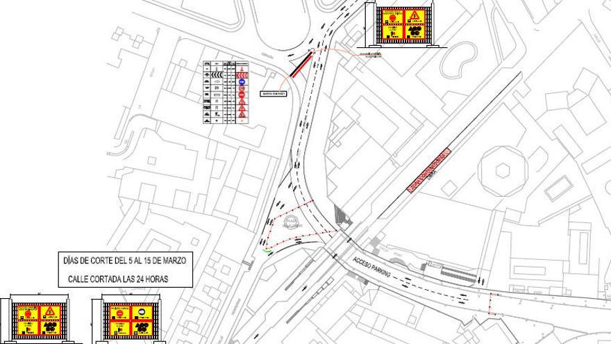 Nuevo corte de tráfico en el centro: la calle Herrerías, fuera de circulación hasta el día 15