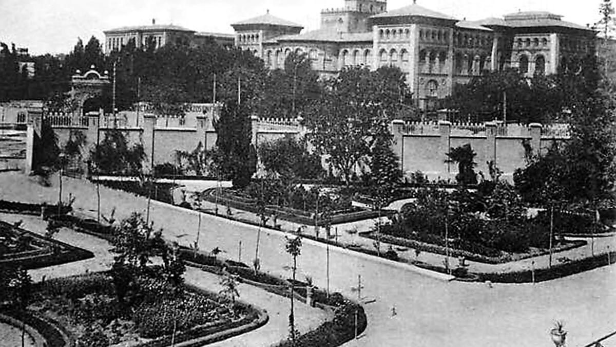 Arranque del paseo de Sagasta con detalle del tramo comprendido entre la plaza de Basilio Paraíso y el camino de las Damas donde estaba programado alinear y ensanchar la parte lateral izquierda de este paseo en 1912