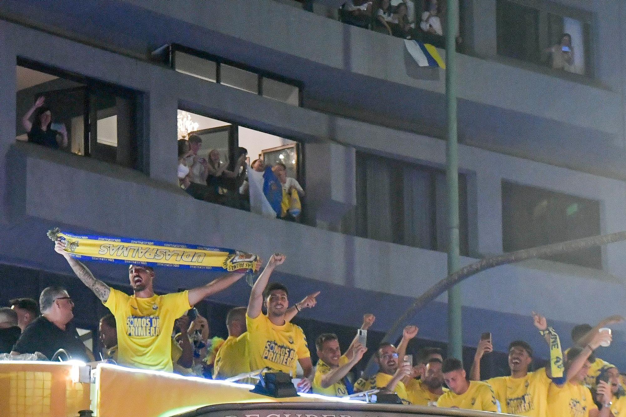 Así fue la celebración por el ascenso de la UD Las Palmas en Mesa y López