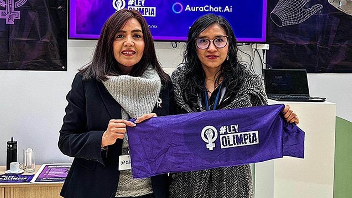 Edith Contla y Marcela Hernández Oropa, impulsoras de la IA contra la ciberviolencia sexual.