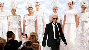 Karld Lagerfeld, en uno de sus desfiles de Chanel.