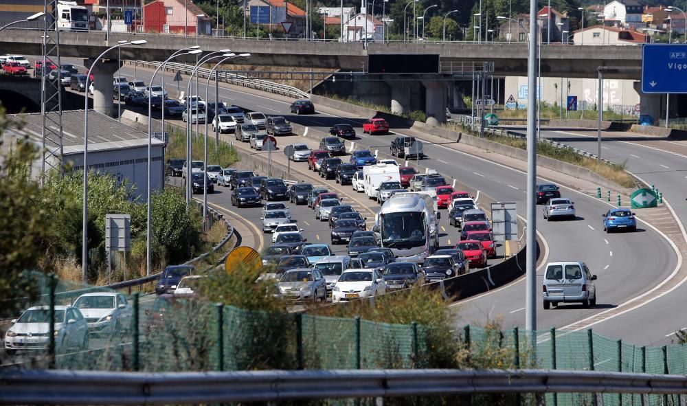 Colapso en las salidas de Vigo