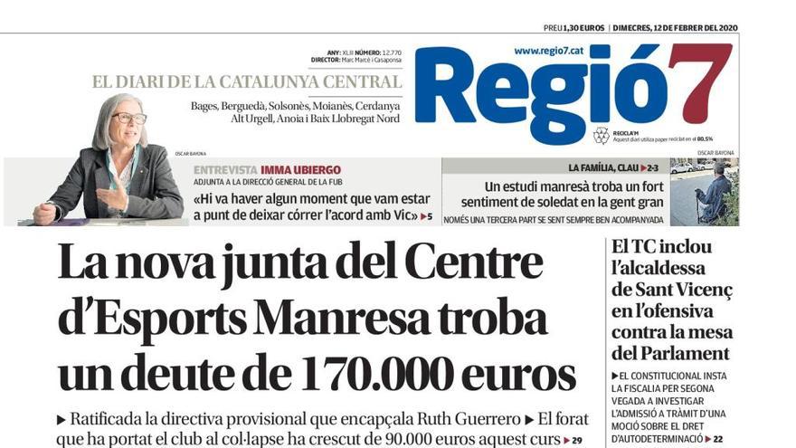 Portada de Regió7 aquest dimecres