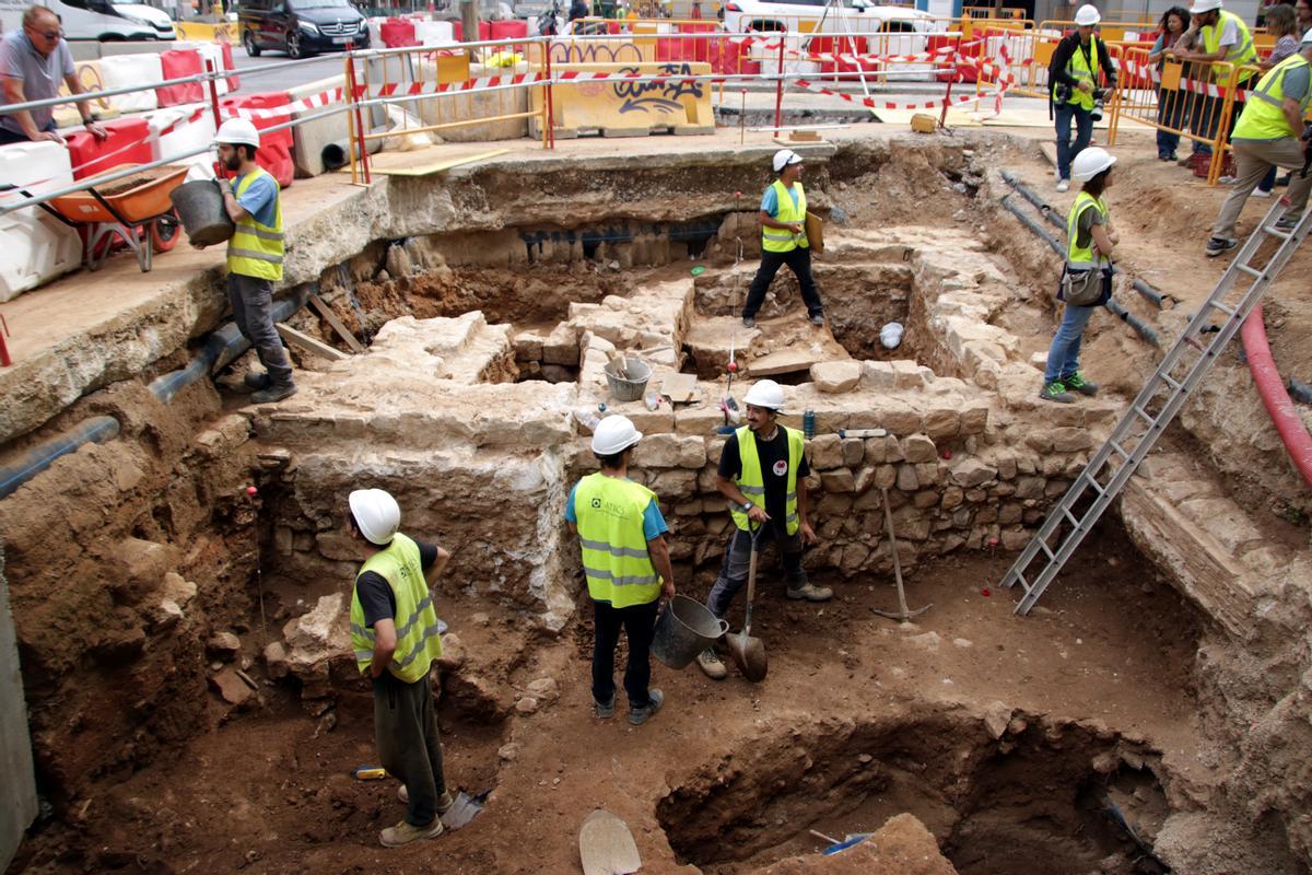 Les obres de la Via Laietana on s'han trobat restes arqueològiques