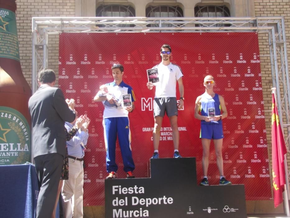 Entrega de premios en el Gran Premio de Marcha Ciudad de Murcia