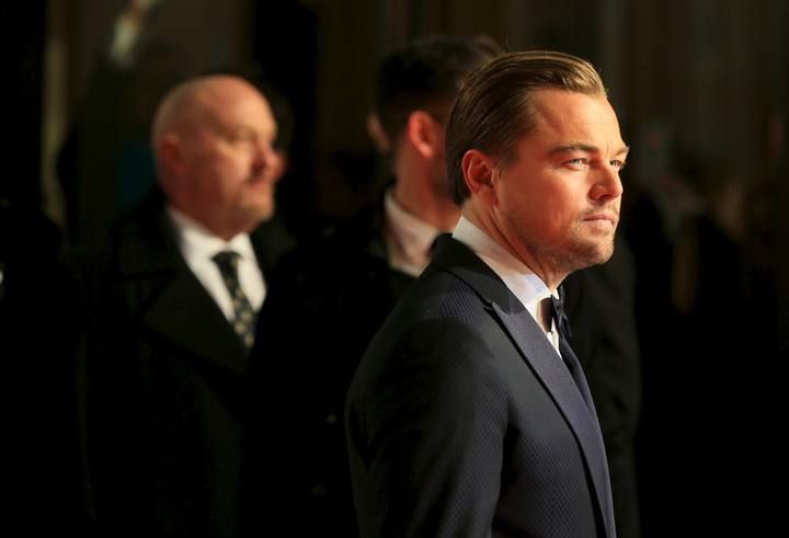 Actor Leonardo Di Caprio arrives at the British Academy of Film and Television Arts (BAFTA) Awards at the Royal Opera House in London