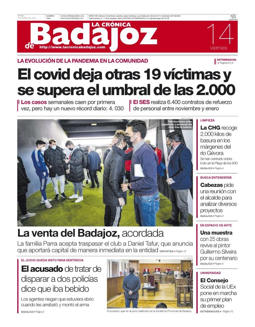 Consulta la portada correspondiente al día 14 de enero del 2022