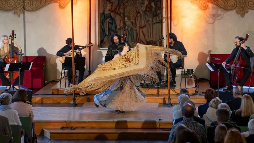 Un momento del recital 'Rediscovering Spain', de la Accademia del Piacere con Ana Morales al baile.