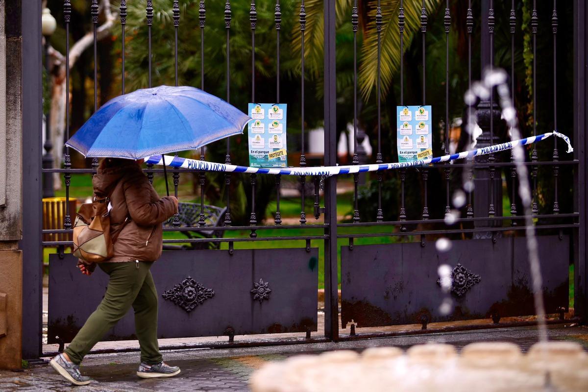 Parques cerrados por la borrasca Leonardo.