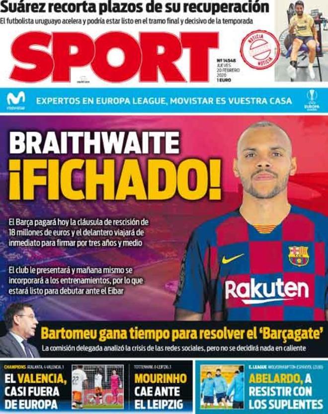 Las portadas del día en la prensa deportiva