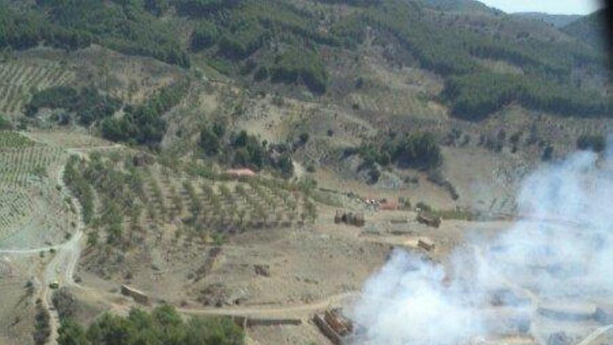 Una tormenta seca provoca un incendio en Murillo de Gállego